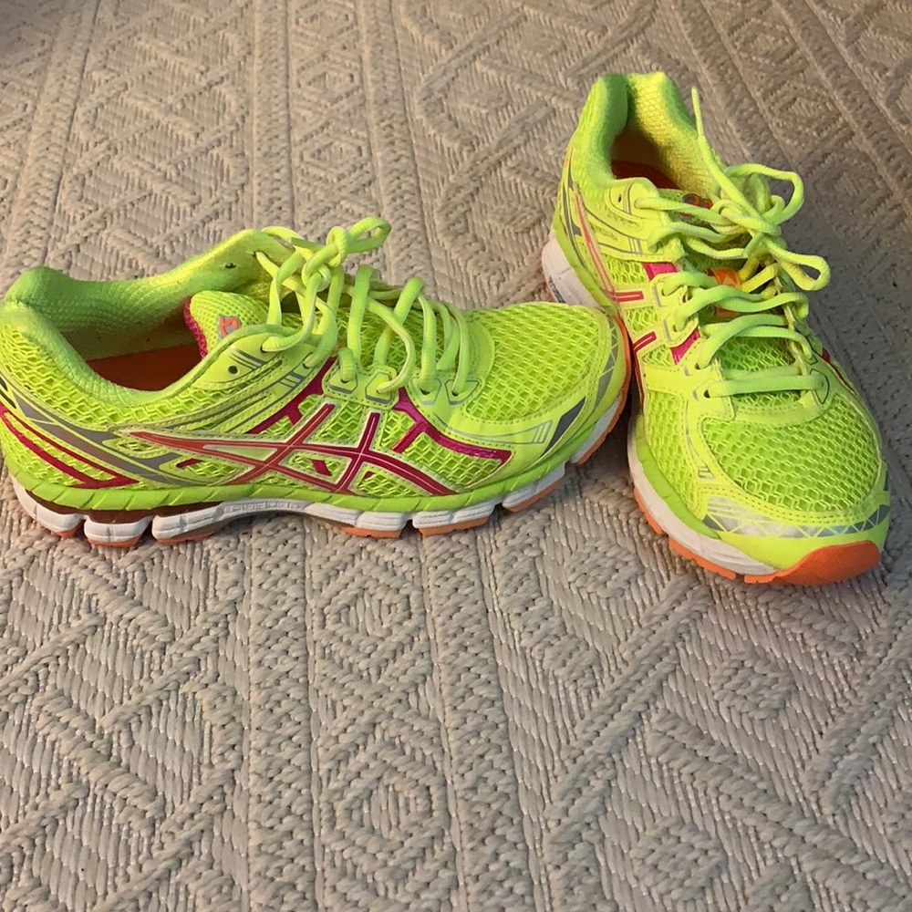 Yellow ASIC Tennis Shoes